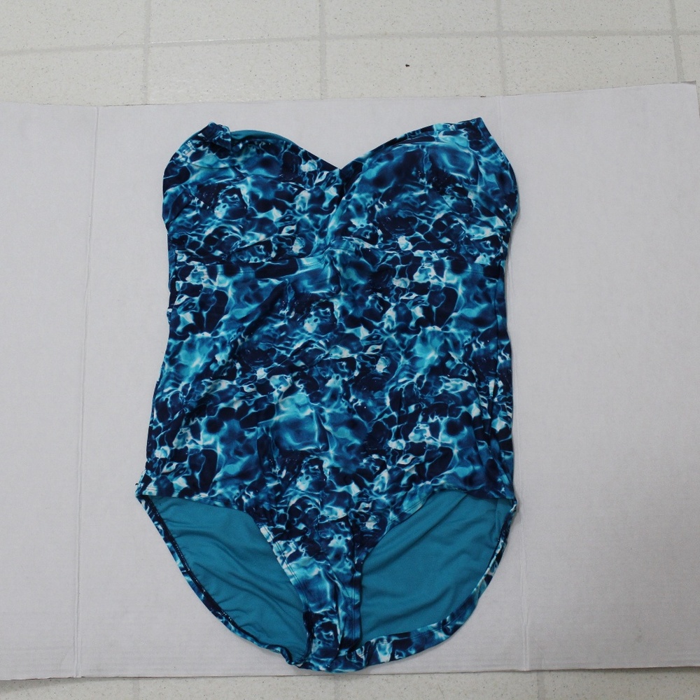 Coastal Blue Swimsuit Blue Tie Dye B079T1166M